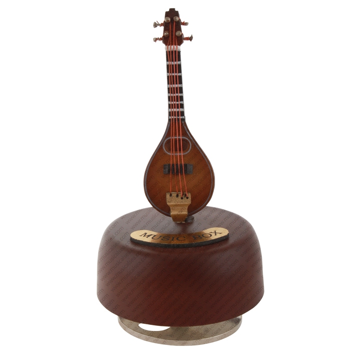 Mini mandolin music box musical figurine musi